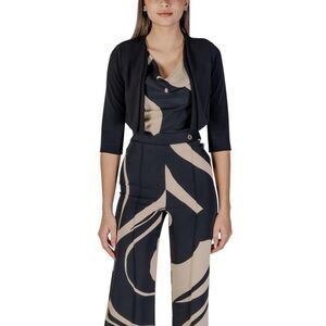 Rinascimento 34 Sleeve Cropped Bolero Women Black Sweaters